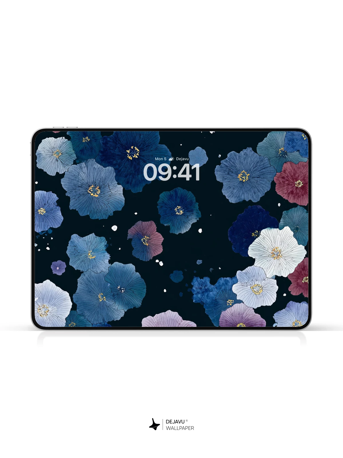 Blue Floral Wallpaper 4K for iPhone Lock Screen