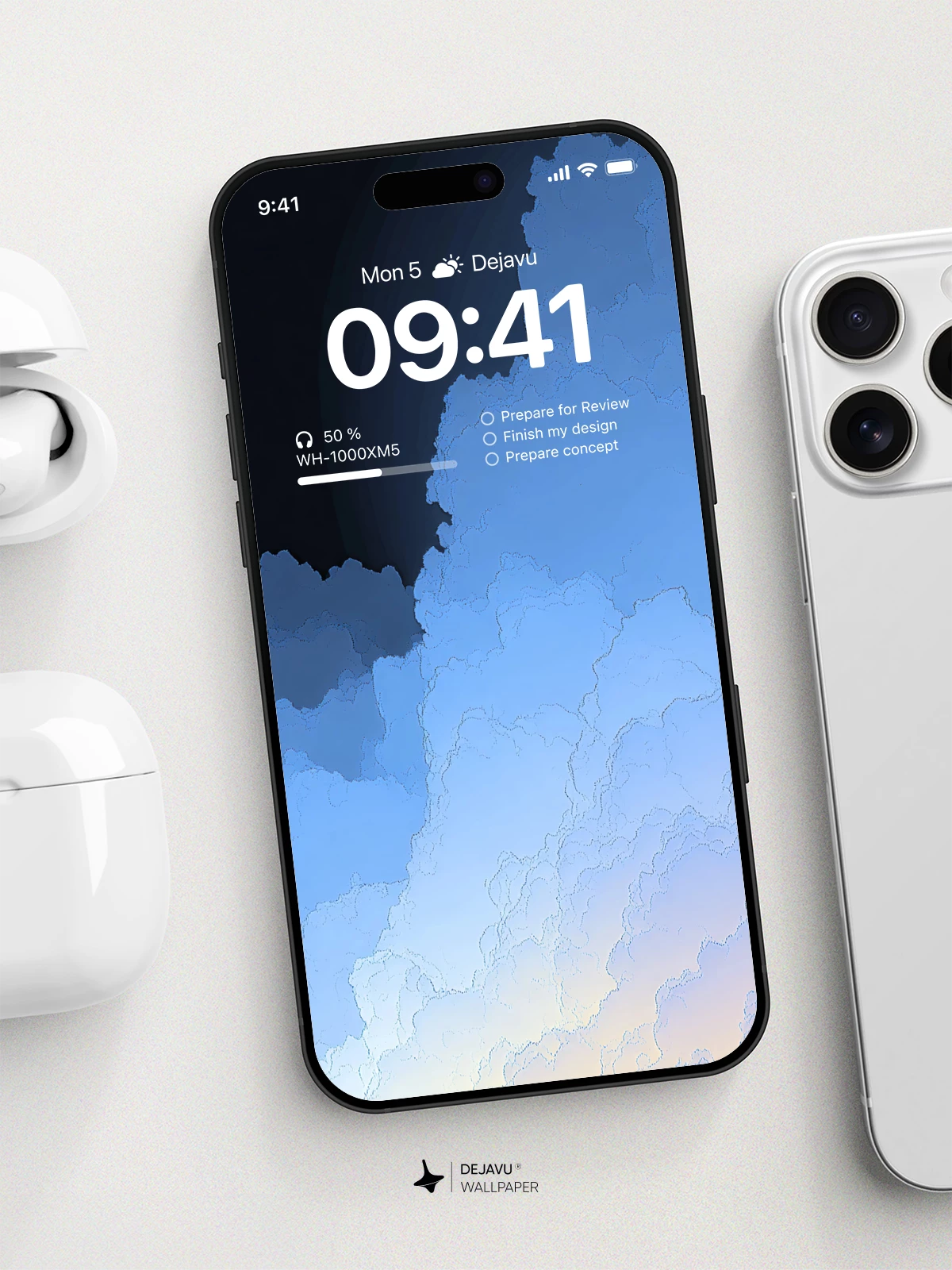 Dark Blue Abstract Wallpaper 4K for iPhone Lock Screen