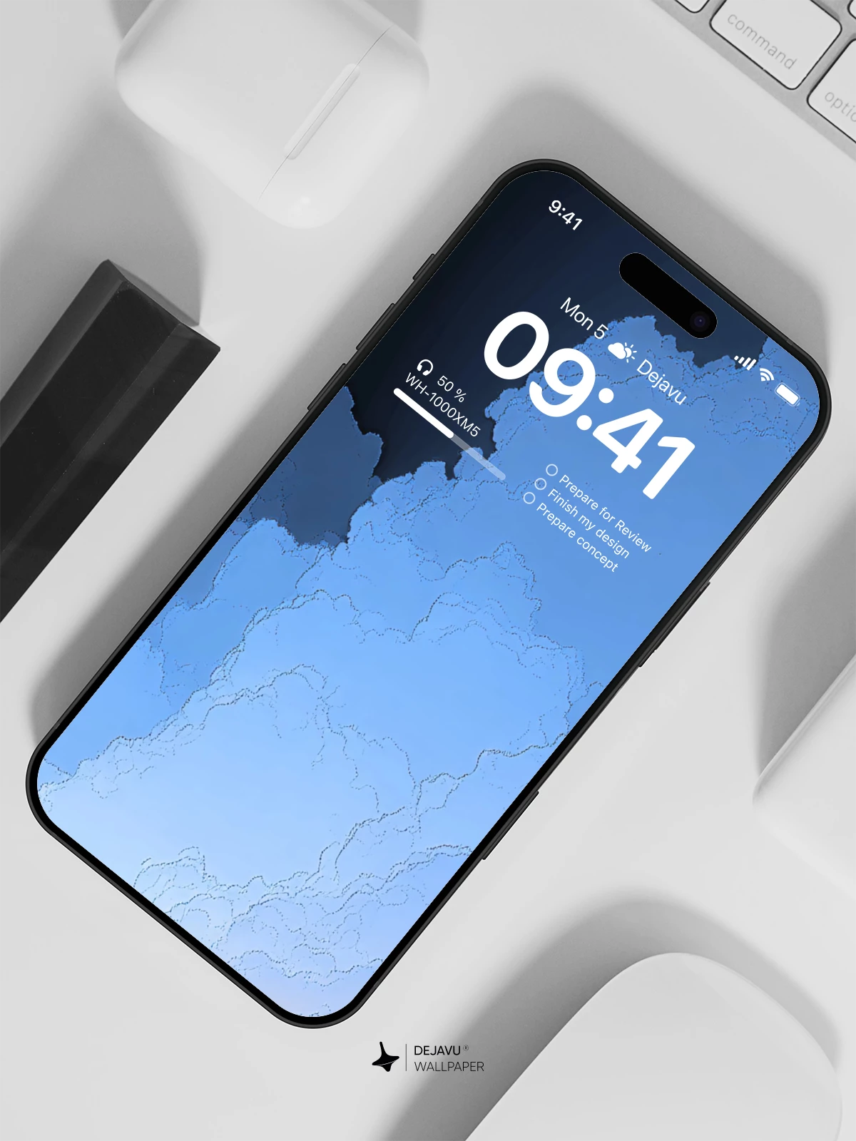Dark Blue Abstract Wallpaper 4K for iPhone Lock Screen