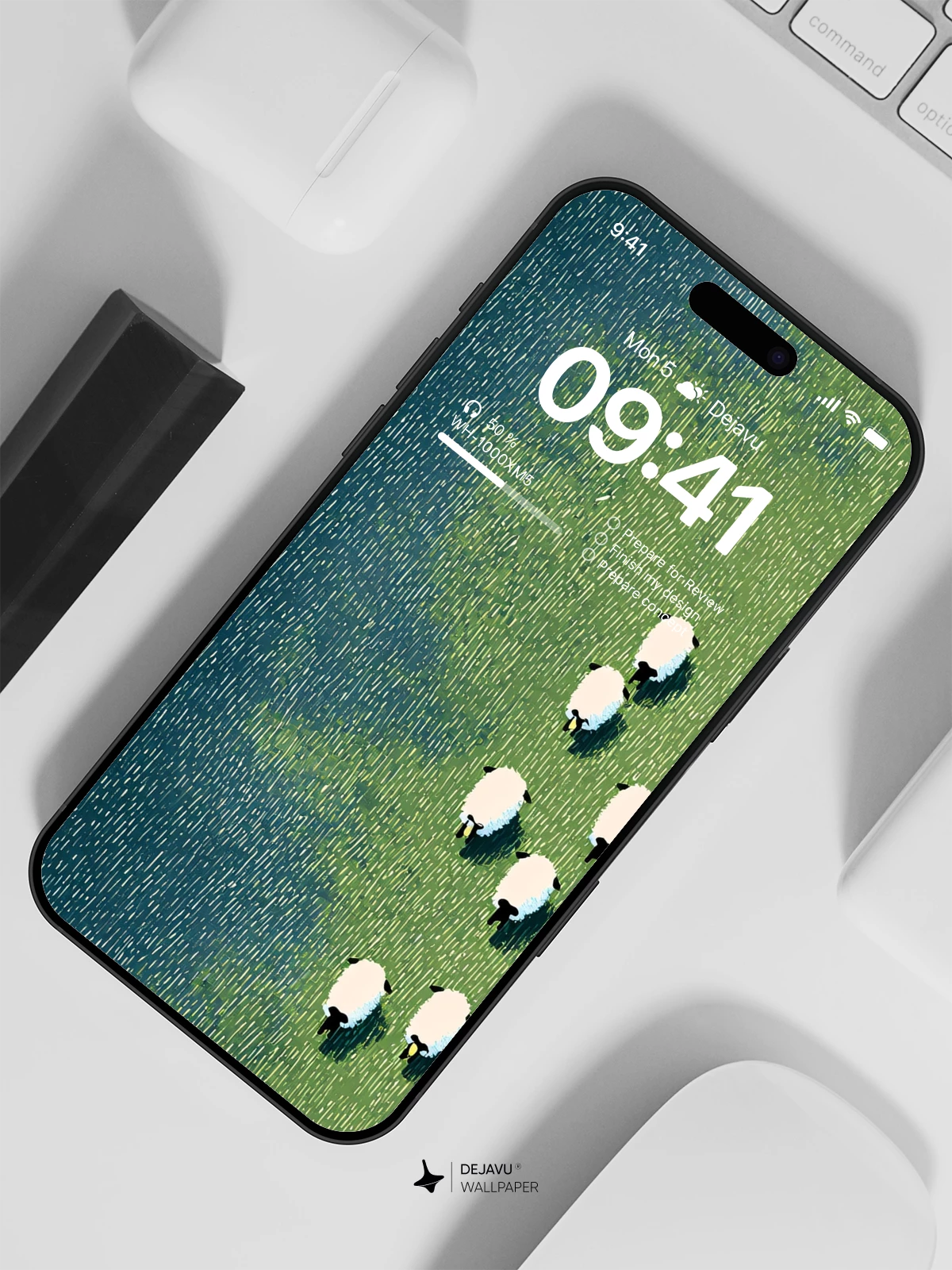 Sheep Grazing Wallpaper 4K for iPhone Lock Screen