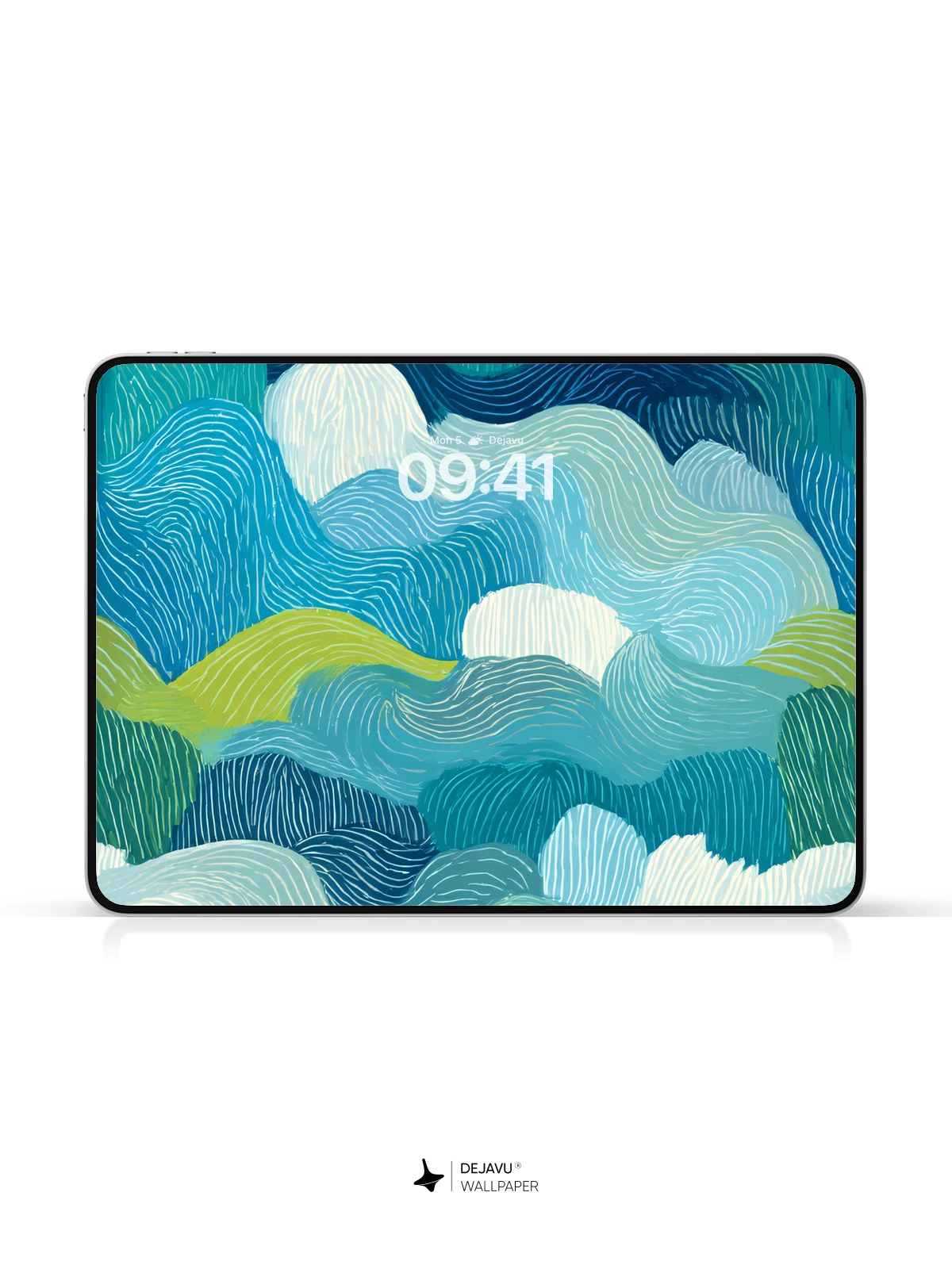 Abstract Blue Waves Wallpaper 4K for iPhone Lock Screen