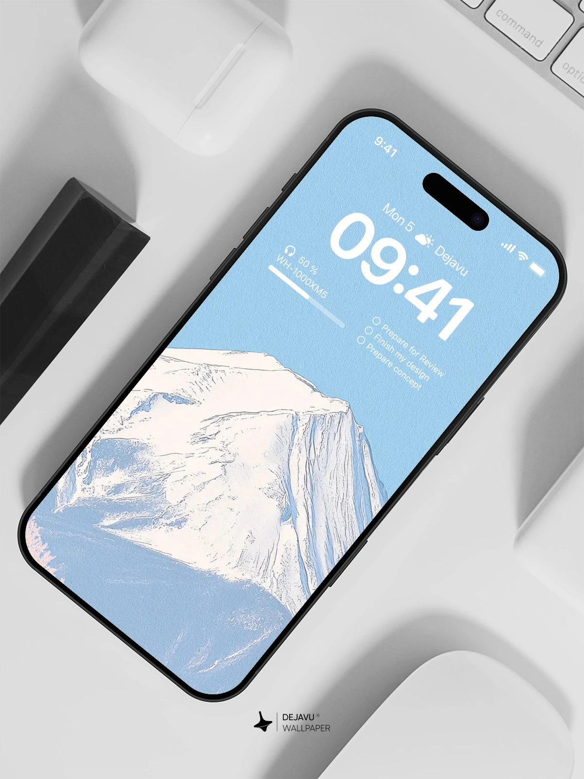 富士山樱花背景4K壁纸 iPhone锁屏