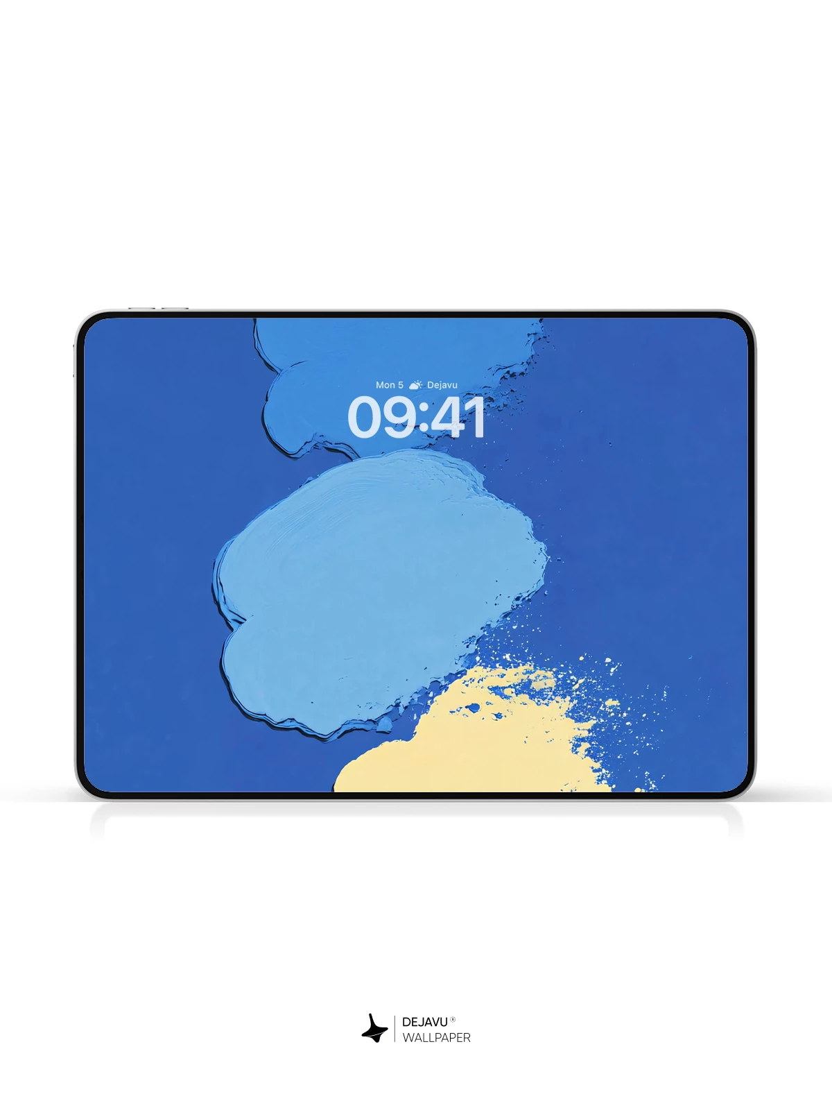 Abstract Blue and Yellow Wallpaper 4K for iPhone Lock Screen