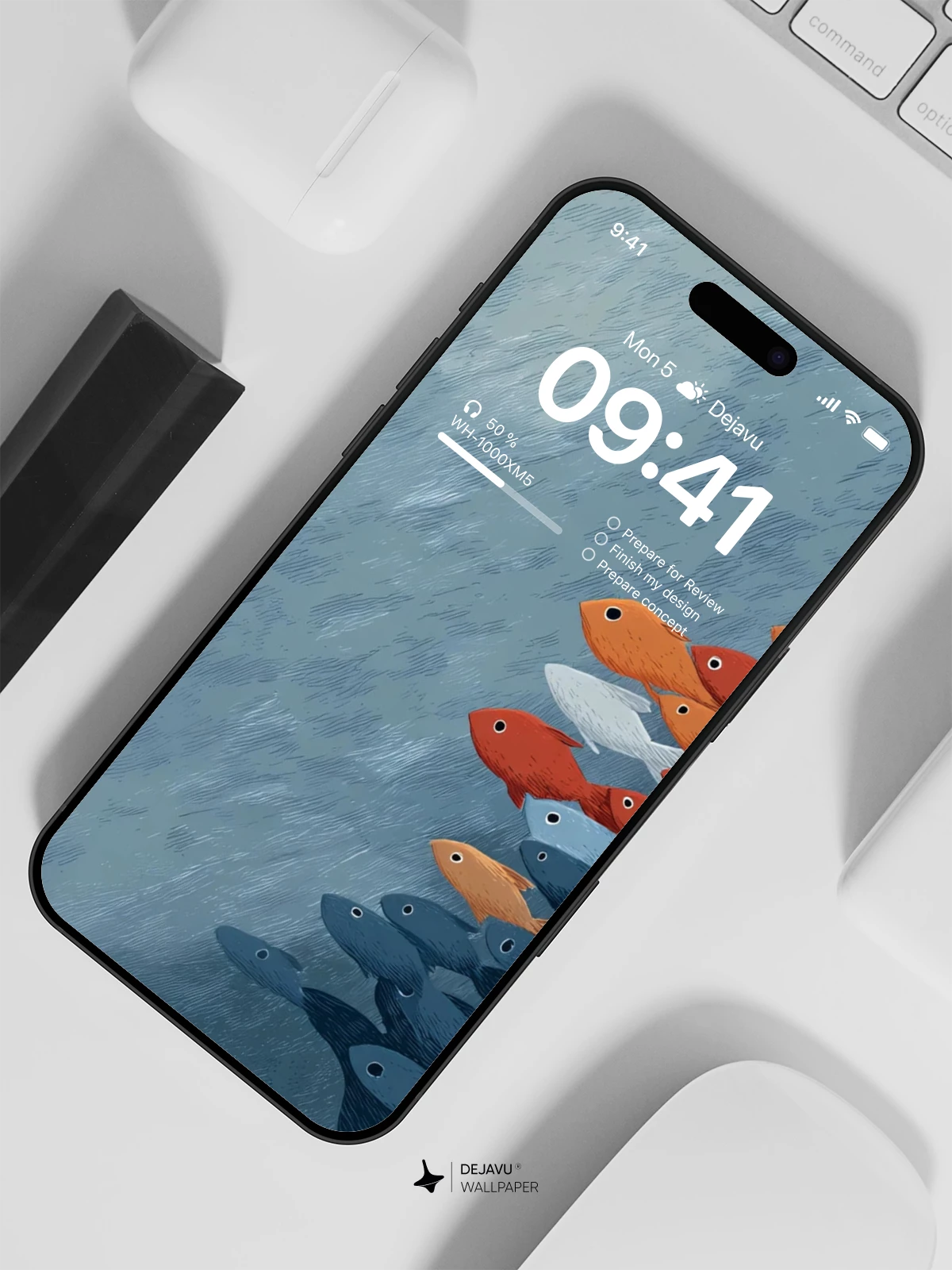 School of Fish Wallpaper 4K for Mobile Background
