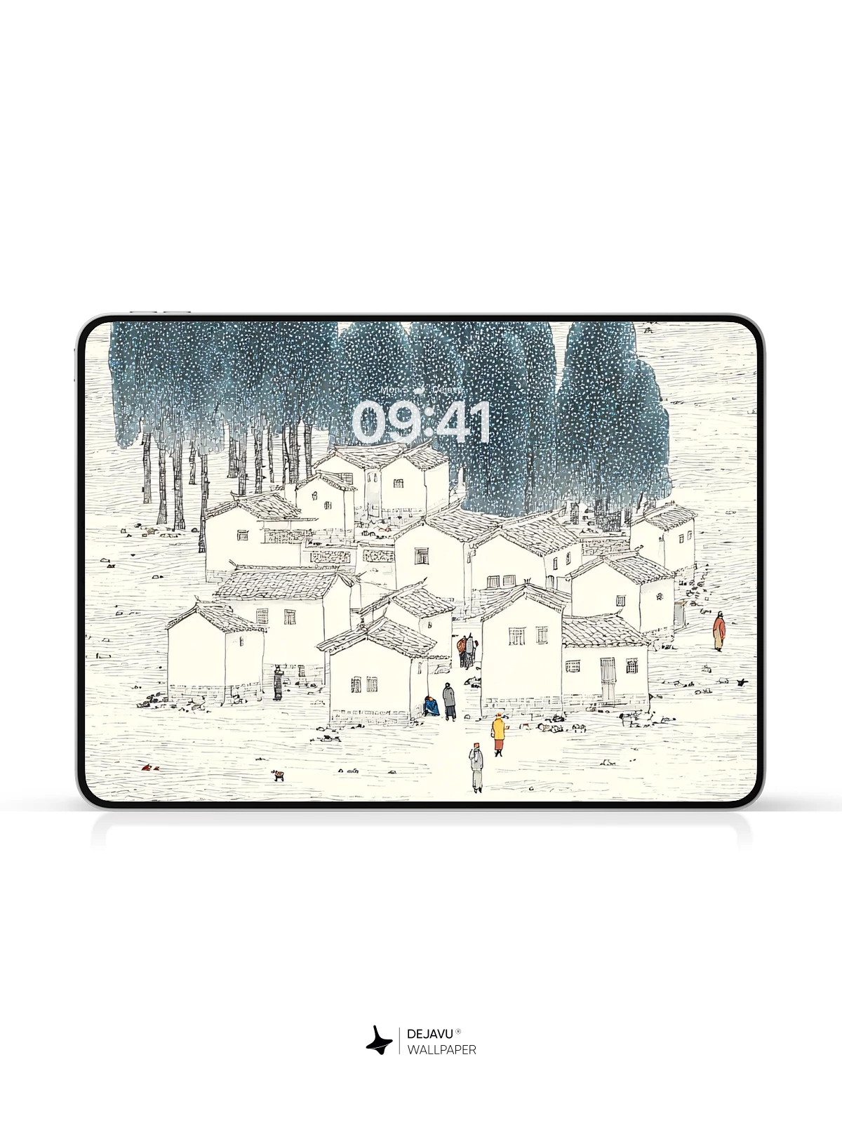 Minimalist Village Wallpaper 4K for iPhone Lock Screen