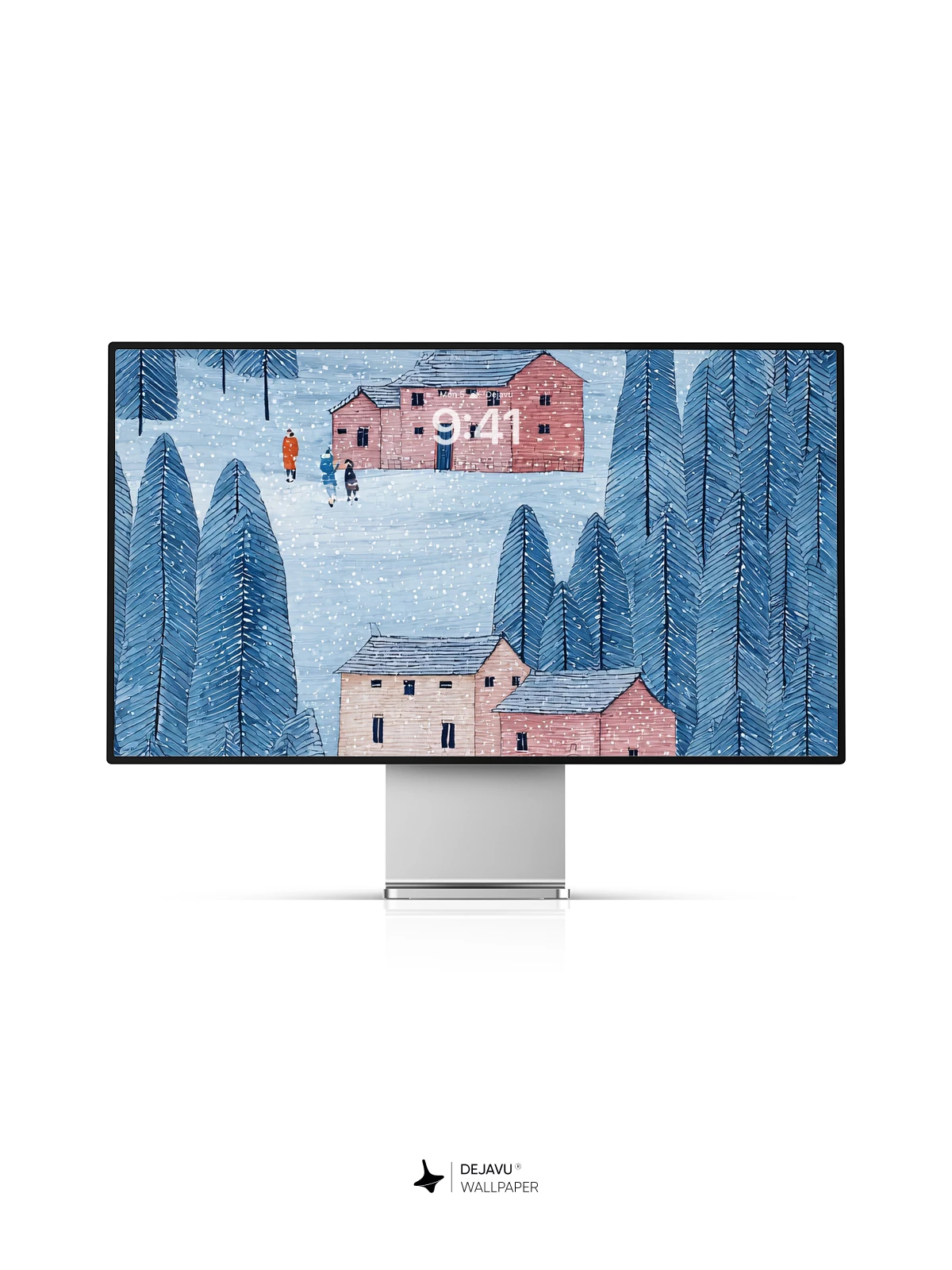 Snowy Village Wallpaper 4K for iPhone Lock Screen