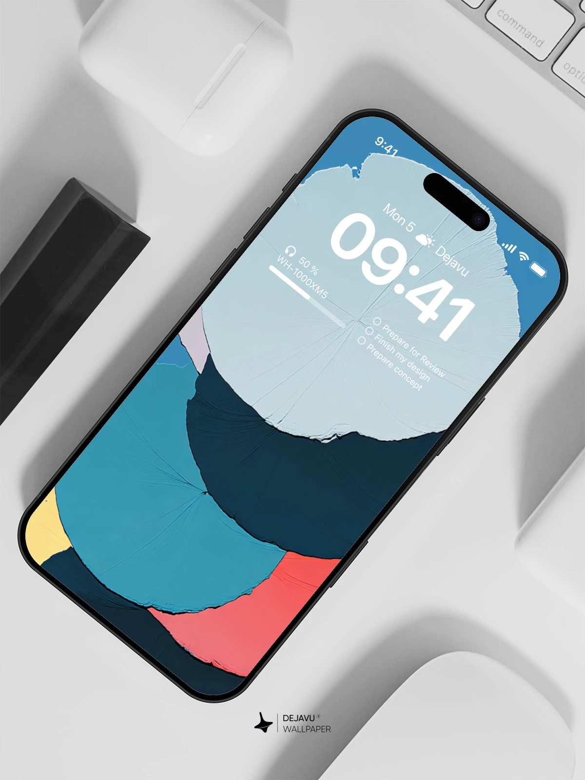 Blue Abstract Wallpaper 4K for iPhone Lock Screen