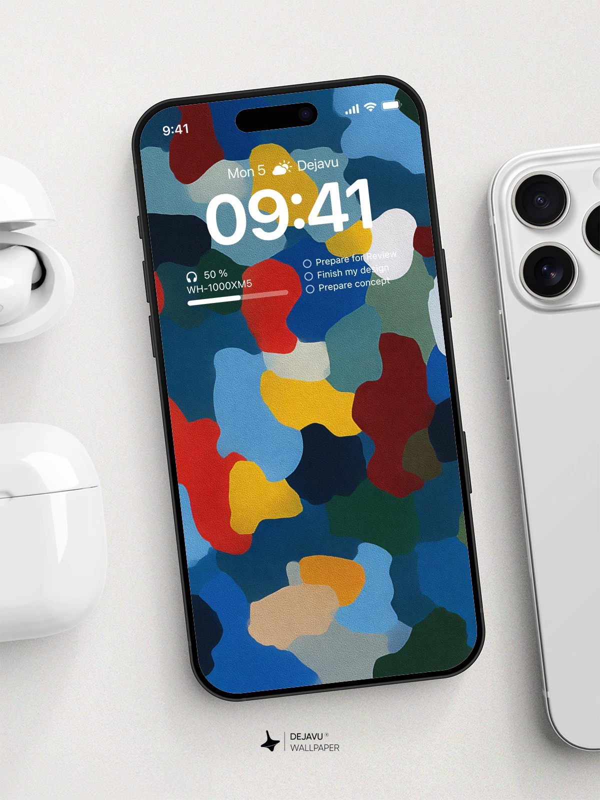 Colorful Abstract Shapes Wallpaper 4K for Mobile Background