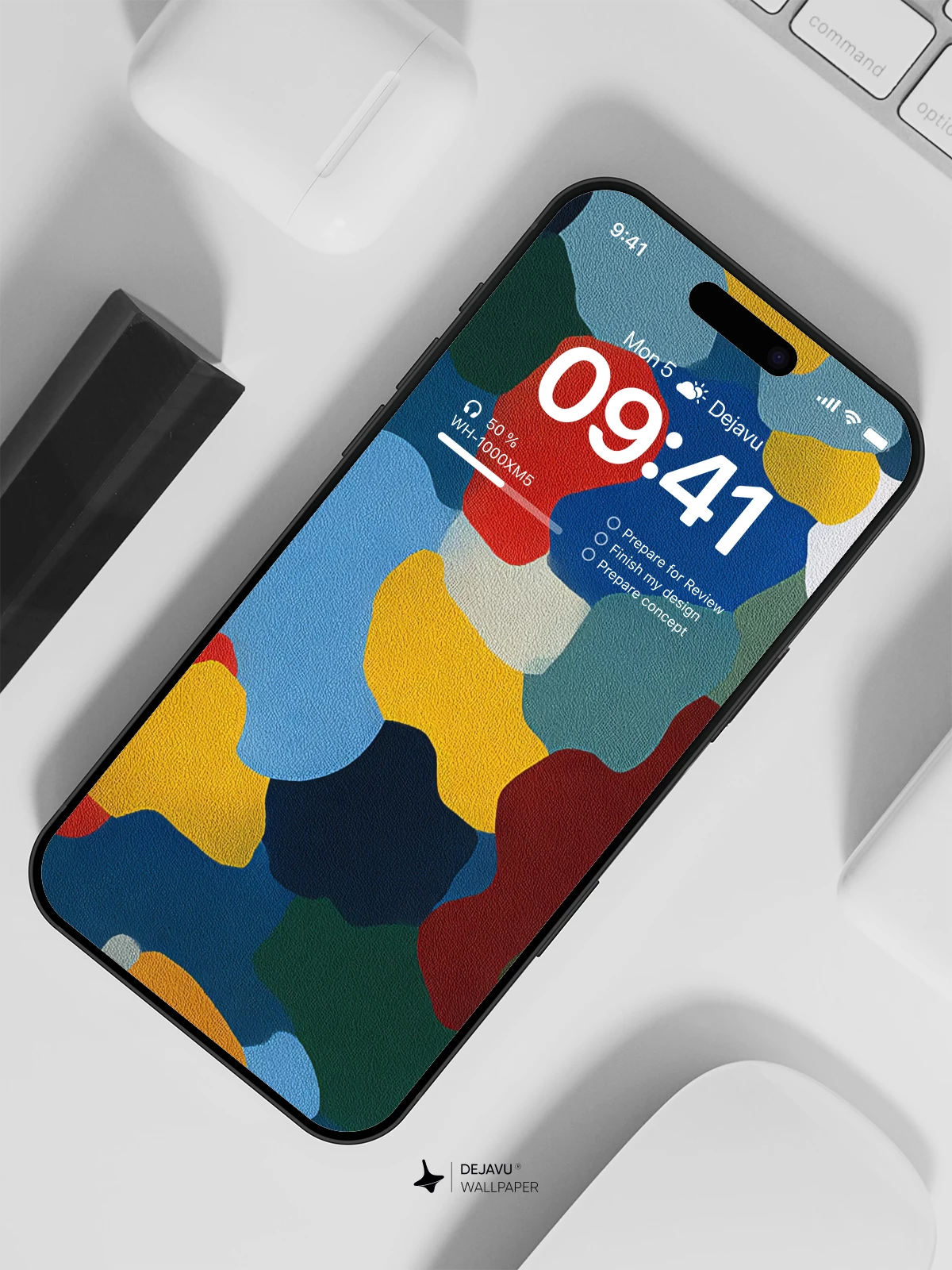 Colorful Abstract Shapes Wallpaper 4K for Mobile Background