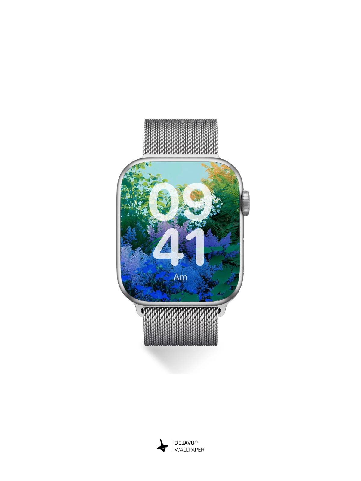 Blue Floral Garden Wallpaper 4K for iPhone Lock Screen