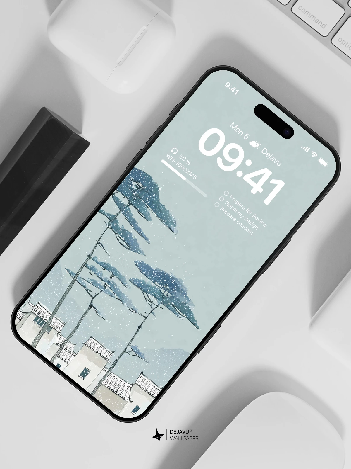 Snowy Village Wallpaper 4K for Mobile Background