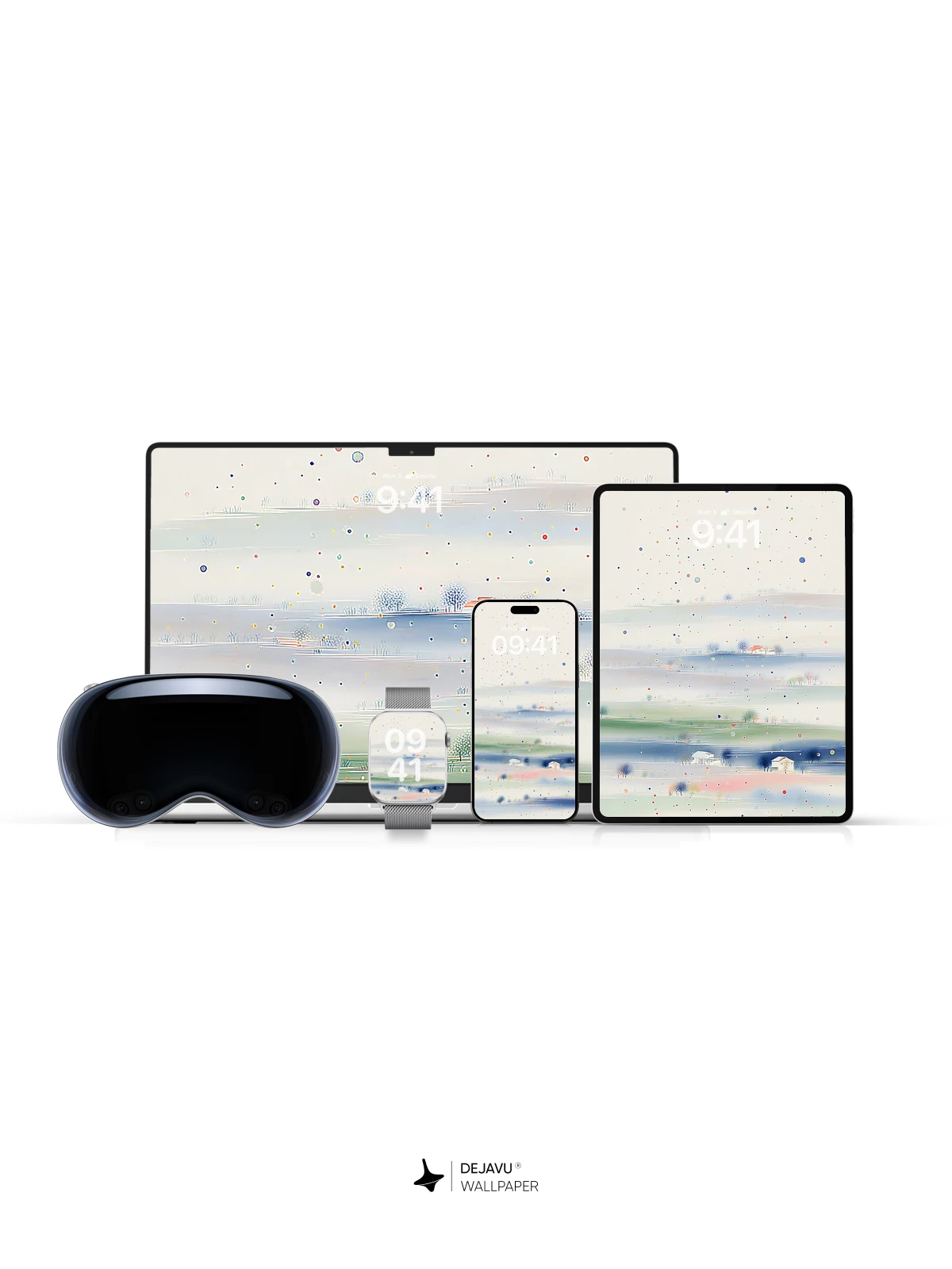 Abstract Dotted Landscape Wallpaper 4K for iPhone Lock Screen