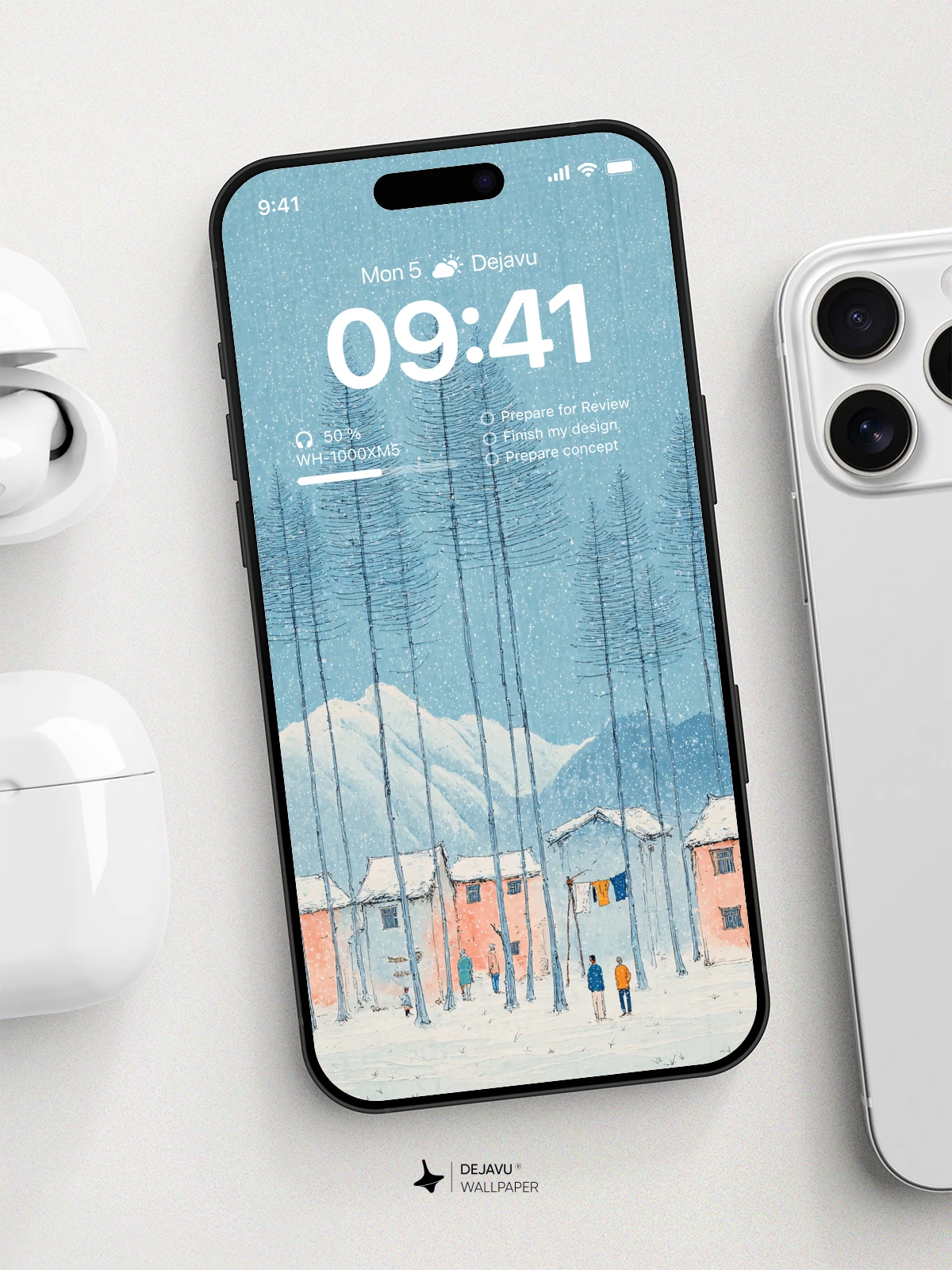 Winter Village Wallpaper 4K for iPhone Lock Screen
