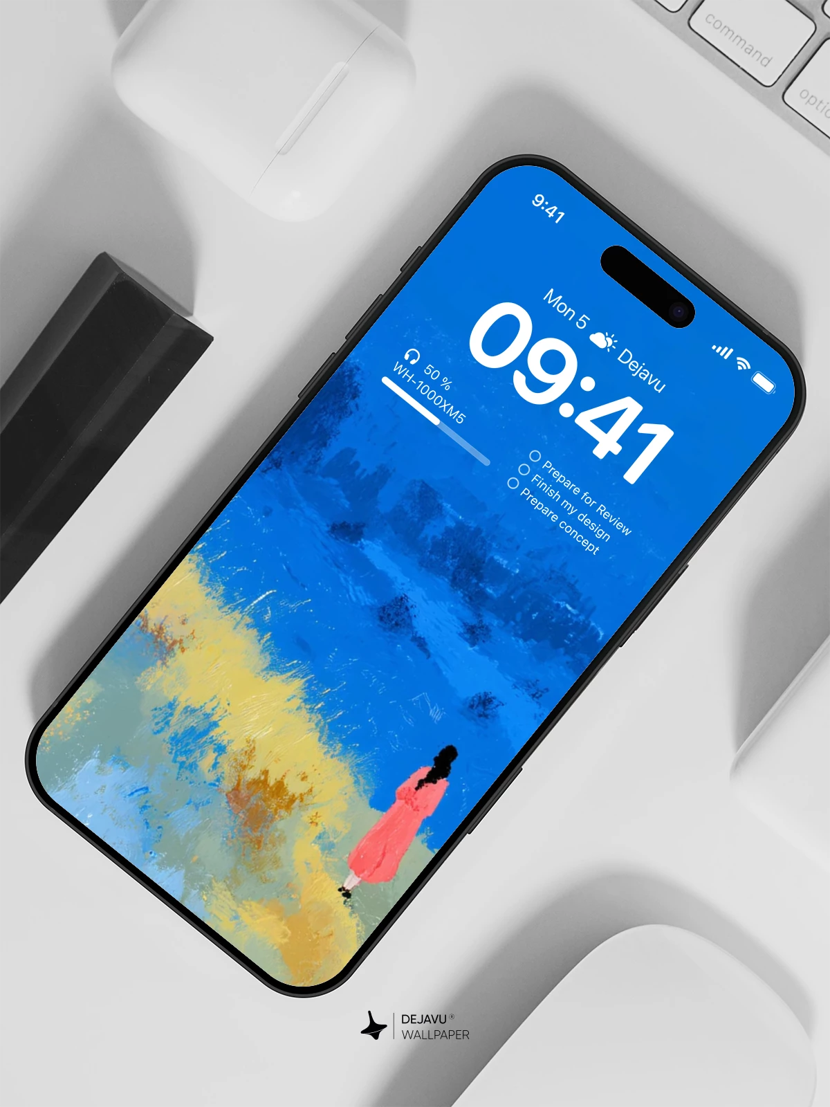 Yellow Field and Blue Sky Wallpaper 4K for iPhone Lock Screen