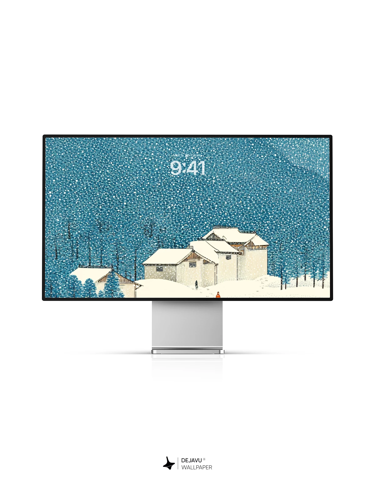 Snowy Mountain Village Wallpaper 4K for iPhone Lock Screen