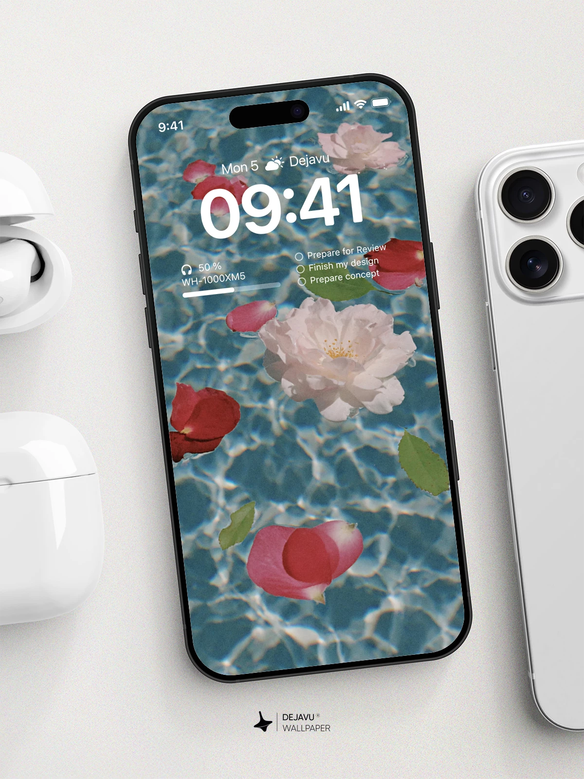 Floating Rose Petals Wallpaper 4K for iPhone Lock Screen