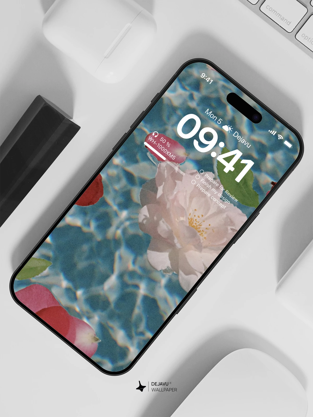Floating Rose Petals Wallpaper 4K for iPhone Lock Screen