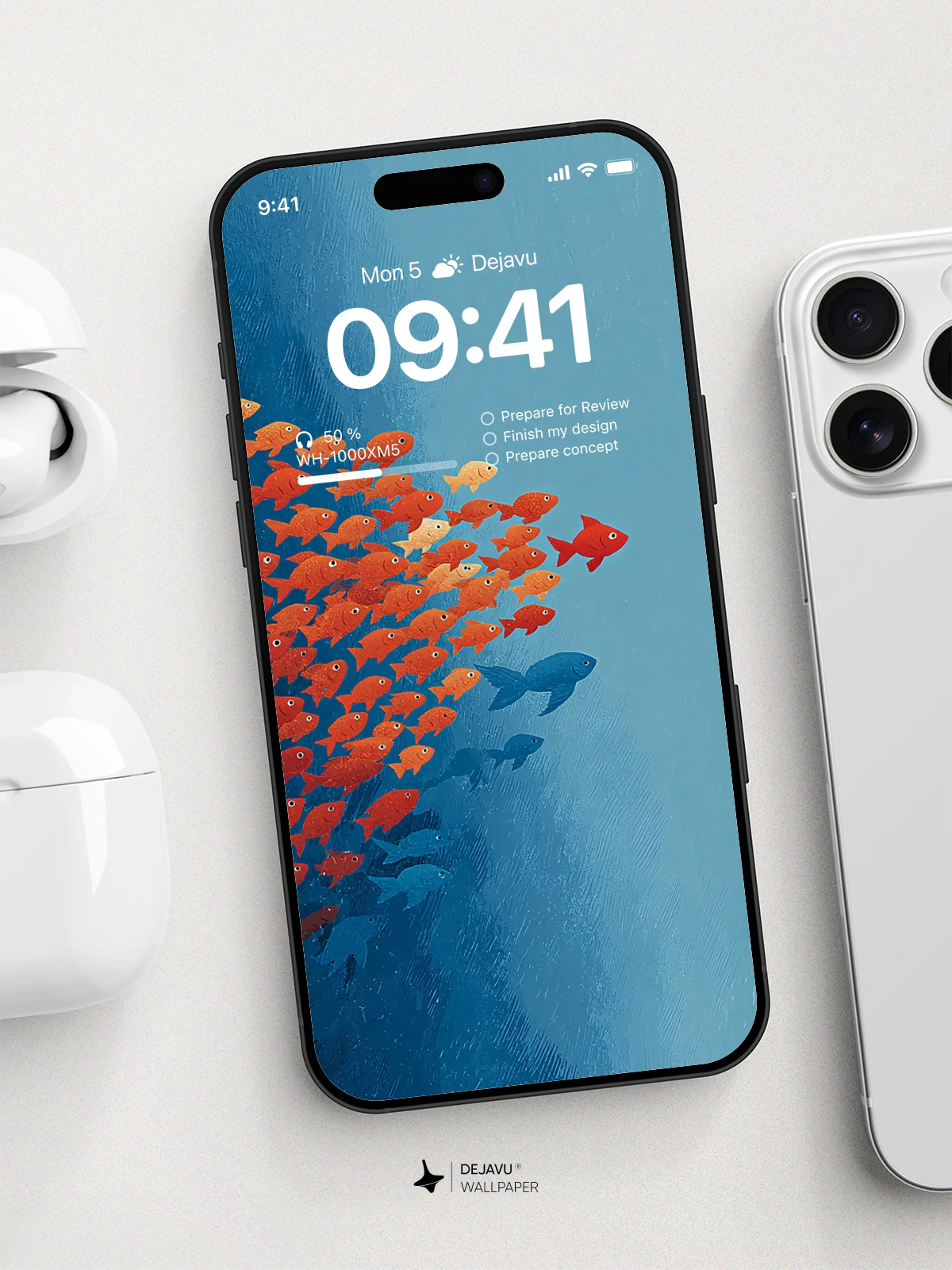 Colorful Fish School Wallpaper 4K for iPhone Lock Screen