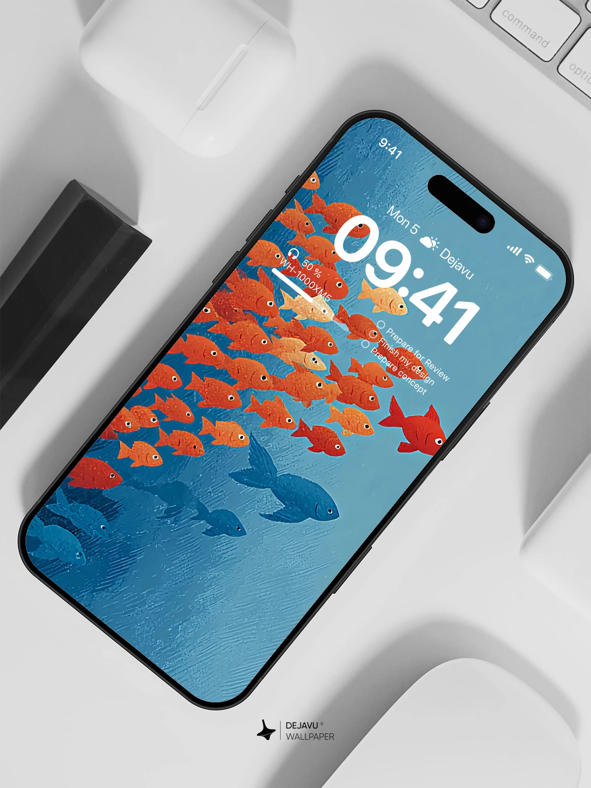 Colorful Fish School Wallpaper 4K for iPhone Lock Screen