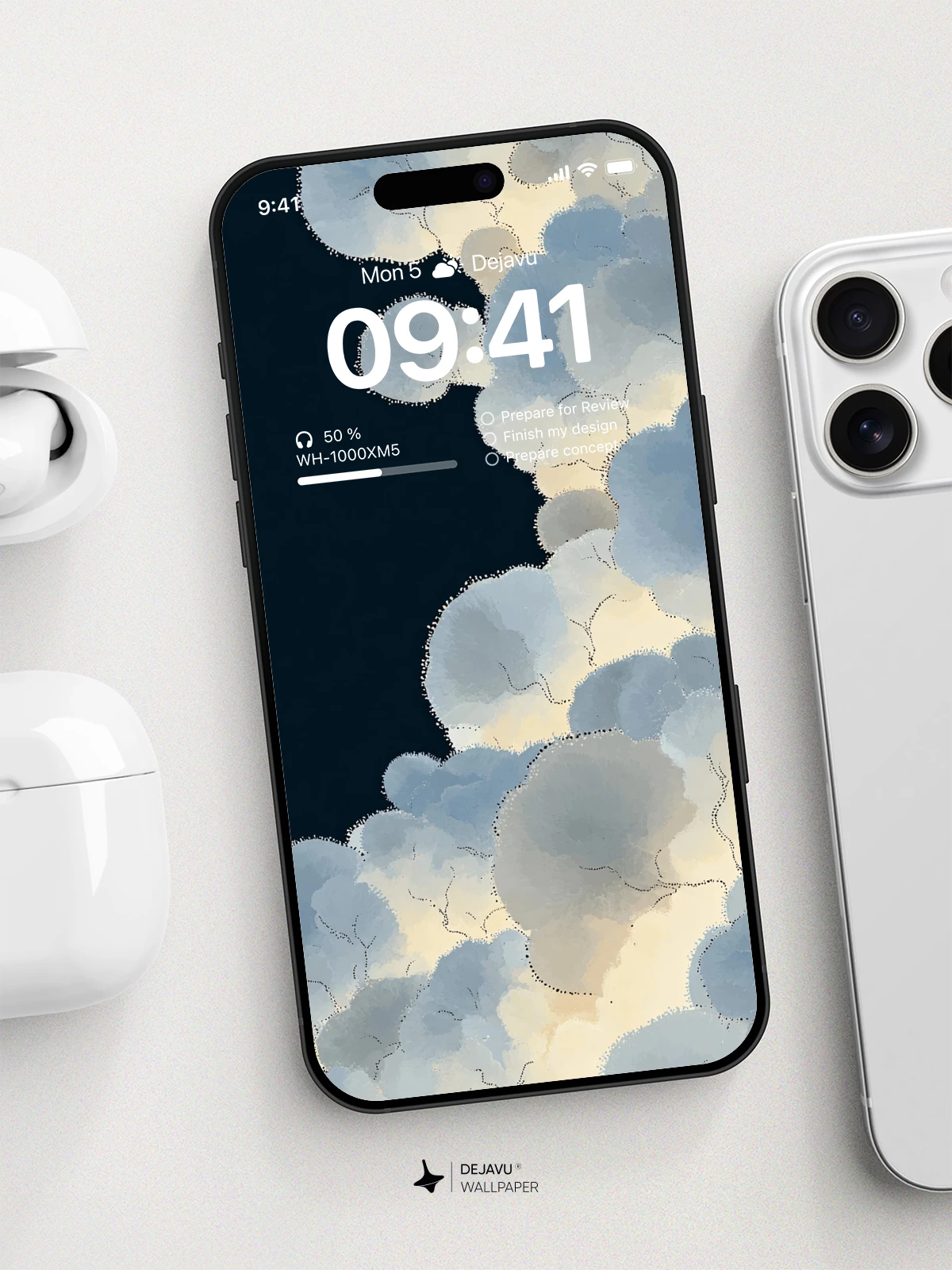 Blue Clouds Wallpaper 4K for iPhone Lock Screen
