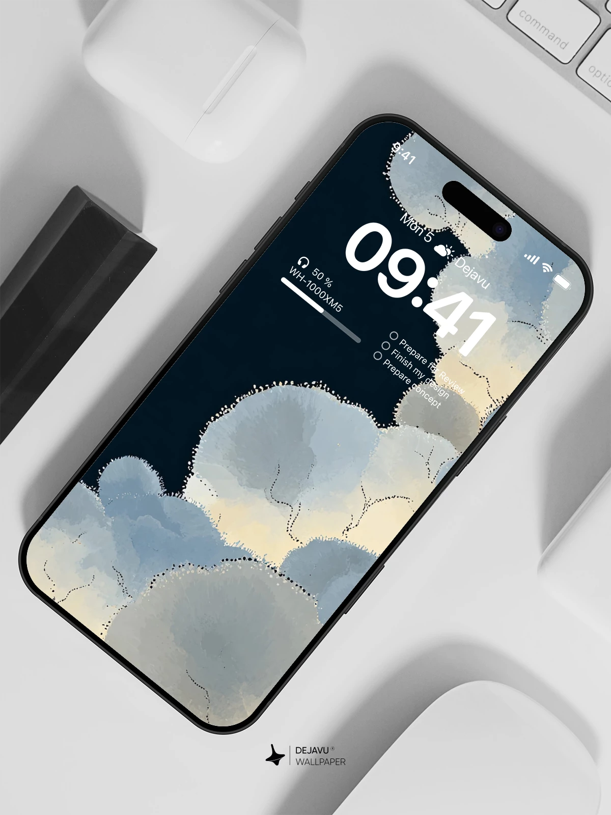 Blue Clouds Wallpaper 4K for iPhone Lock Screen