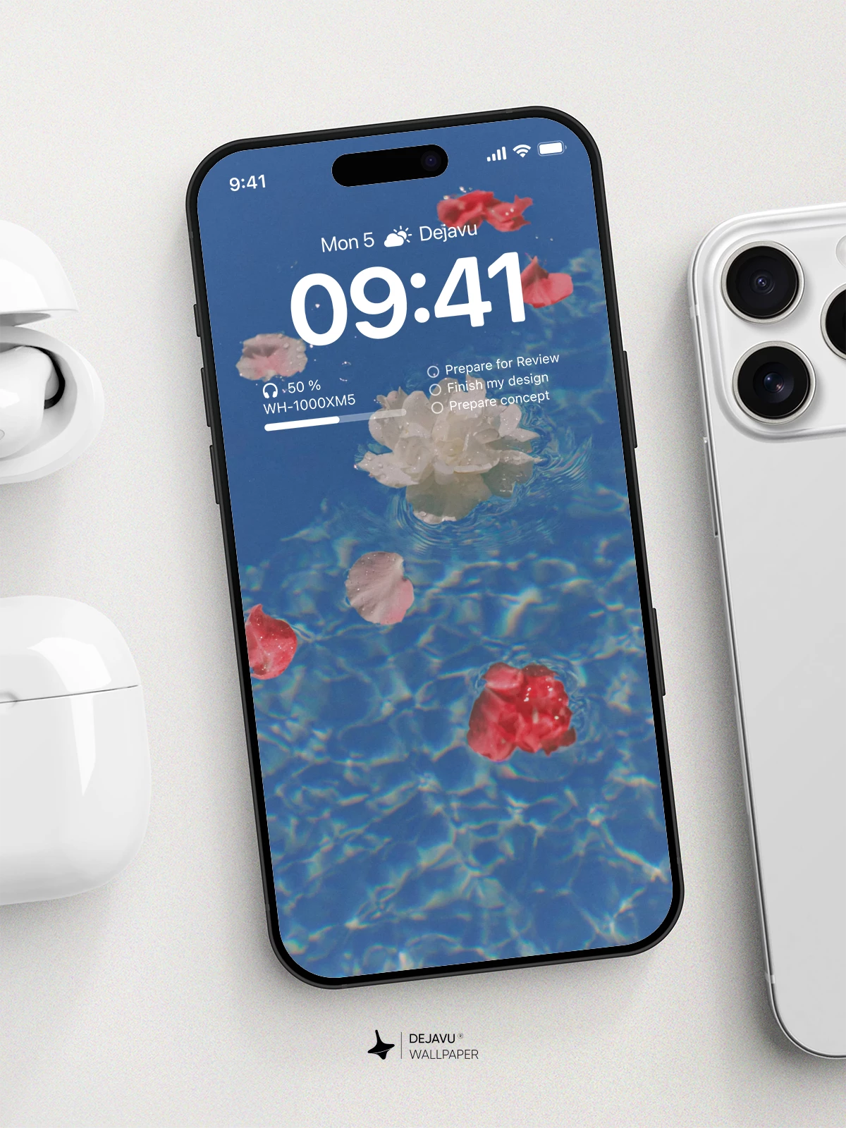 Floating Petals Wallpaper 4K for iPhone Lock Screen