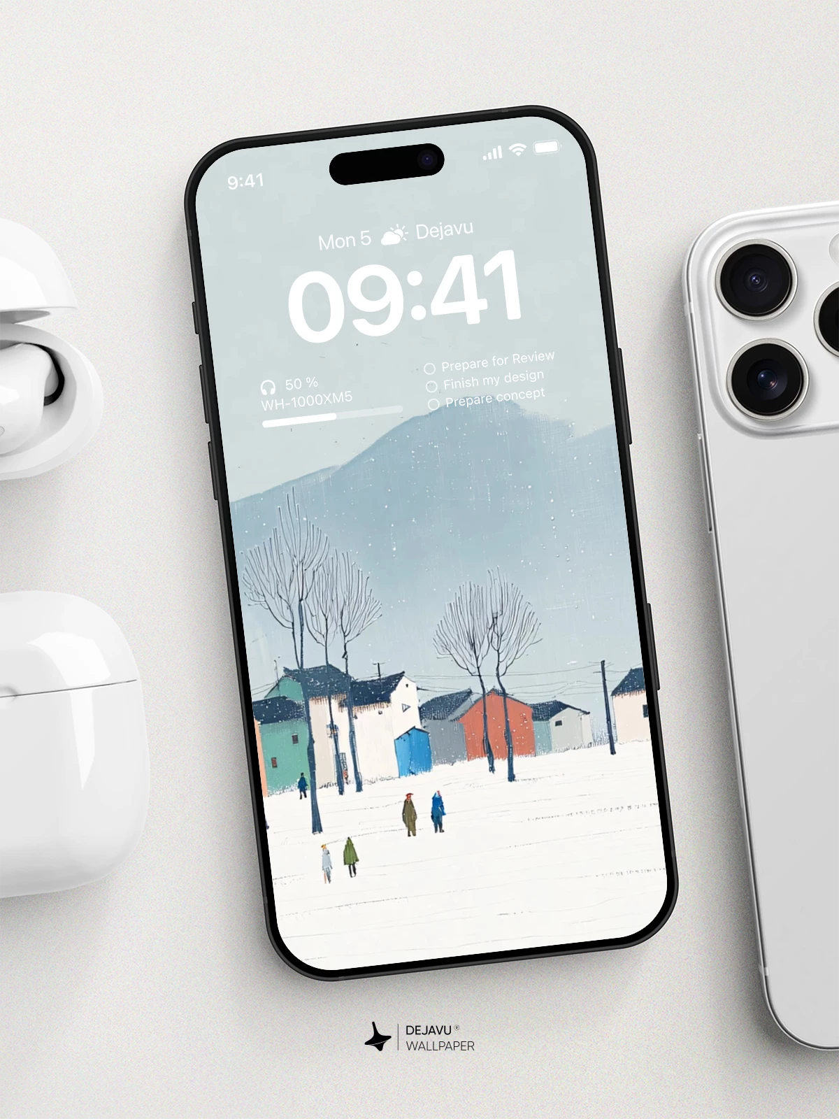 Winter Village Wallpaper 4K for iPhone Lock Screen