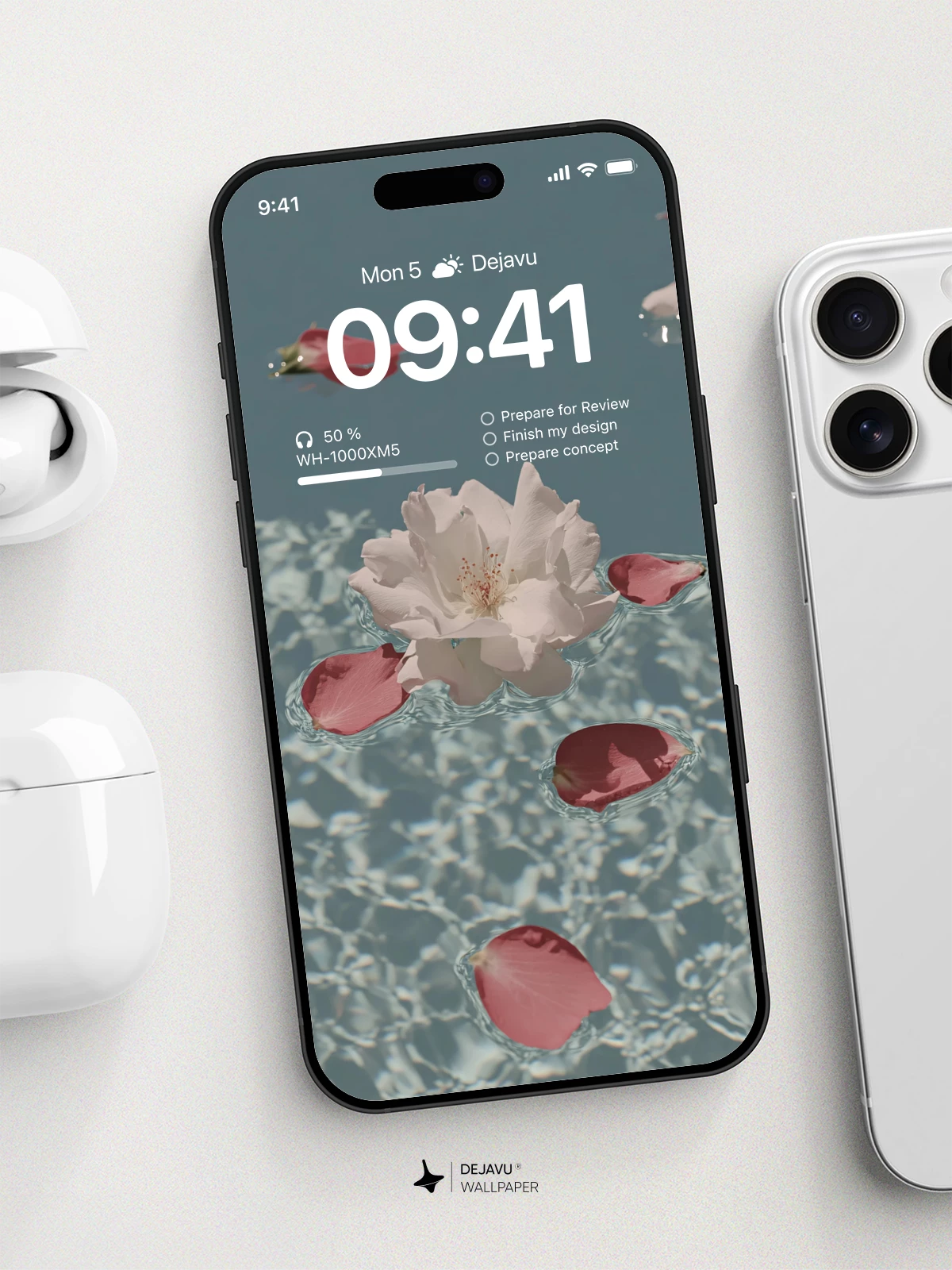 Floating Rose Petals Wallpaper 4K for iPhone Lock Screen