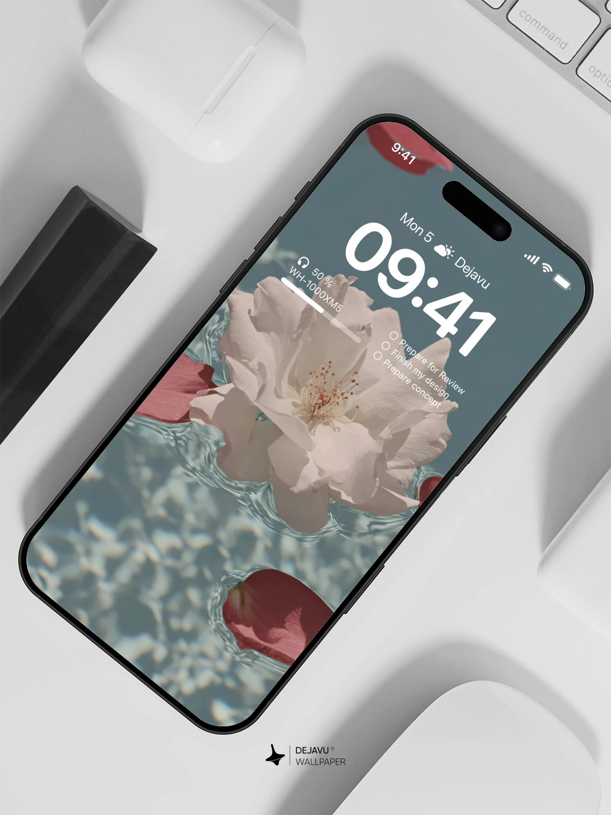 Floating Rose Petals Wallpaper 4K for iPhone Lock Screen