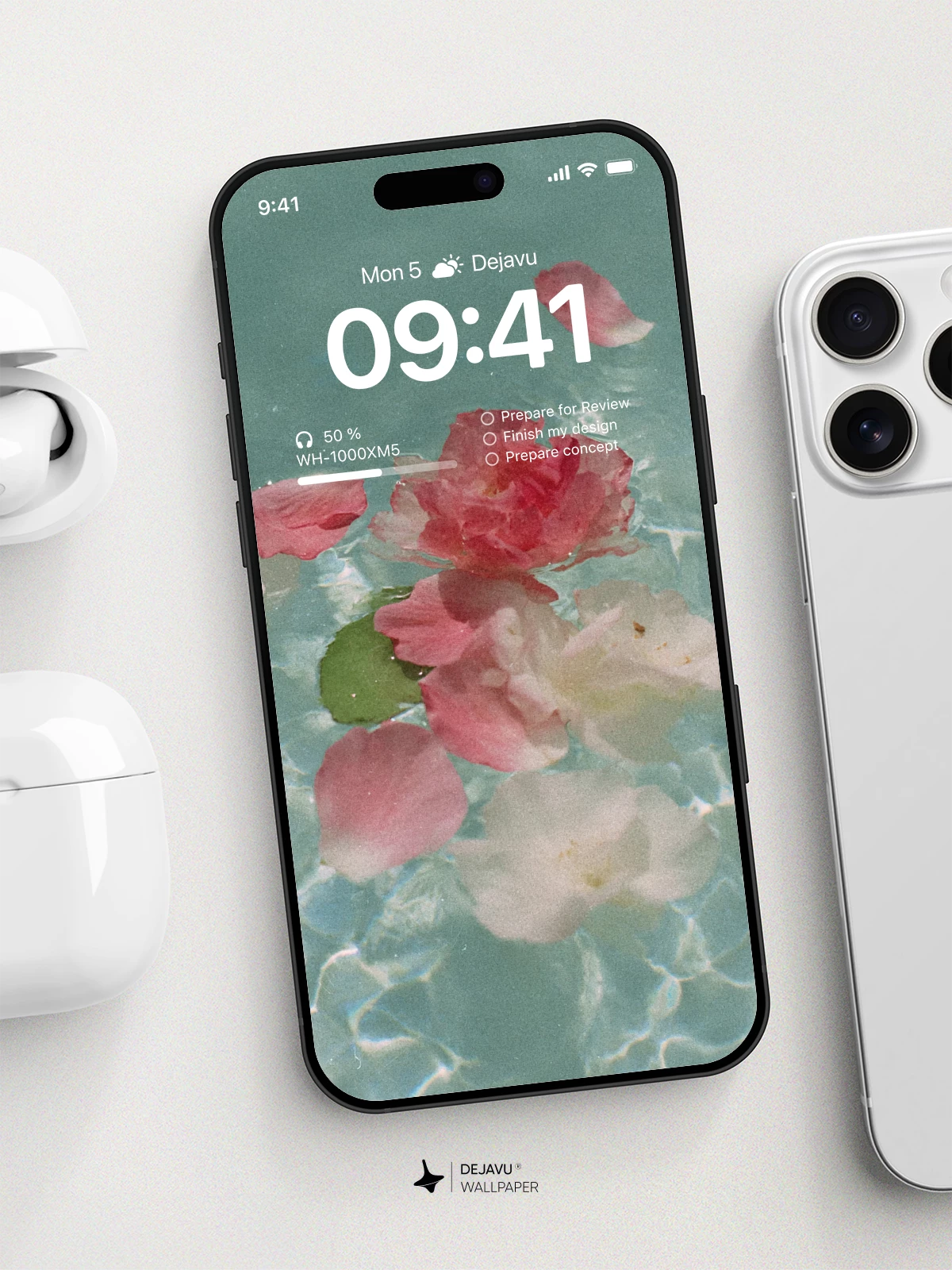 Floating Rose Petals Wallpaper 4K for iPhone Lock Screen