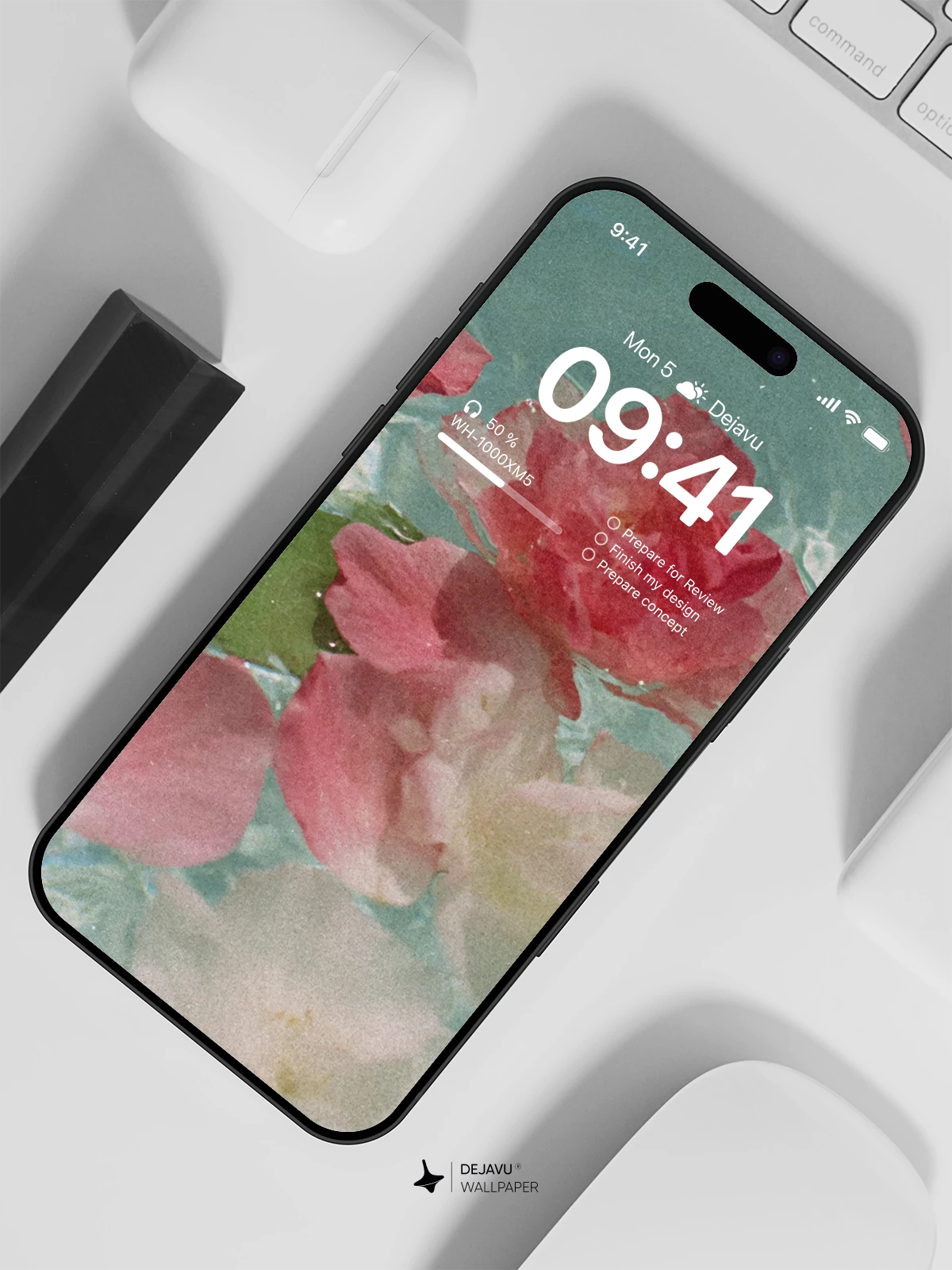 Floating Rose Petals Wallpaper 4K for iPhone Lock Screen