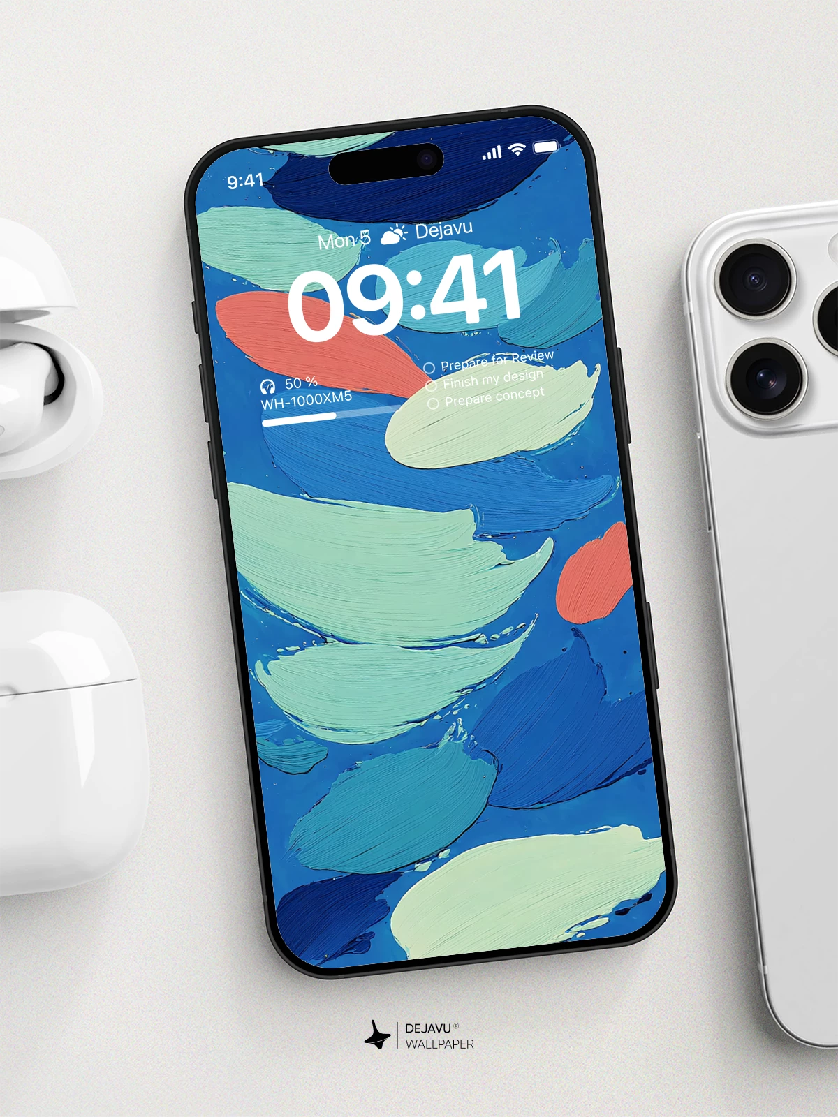 Blue Abstract Wallpaper 4K for iPhone Lock Screen