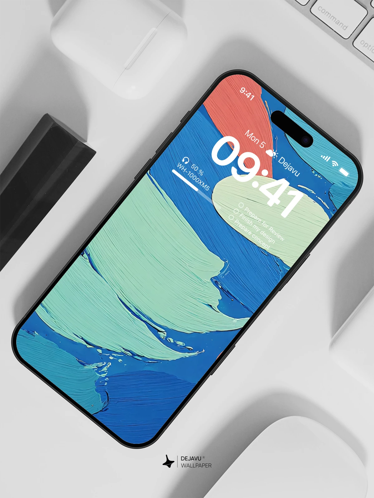Blue Abstract Wallpaper 4K for iPhone Lock Screen