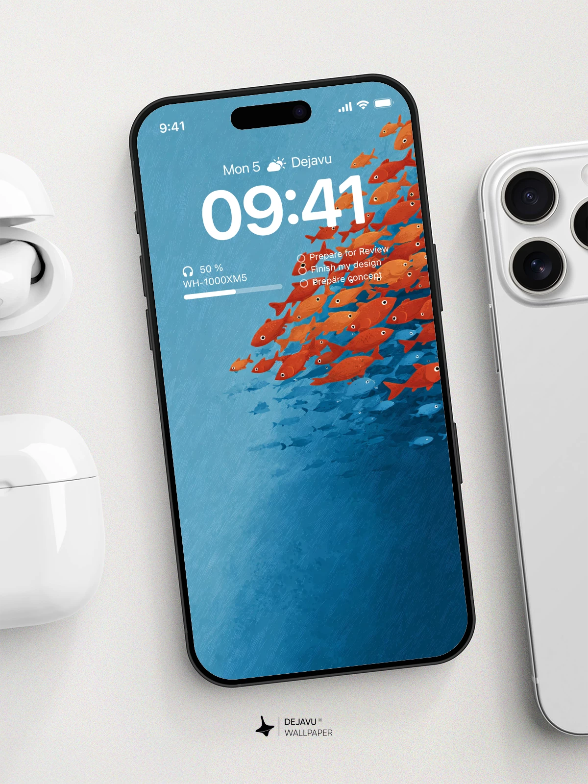 Fish School Wallpaper 4K for iPhone Lock Screen
