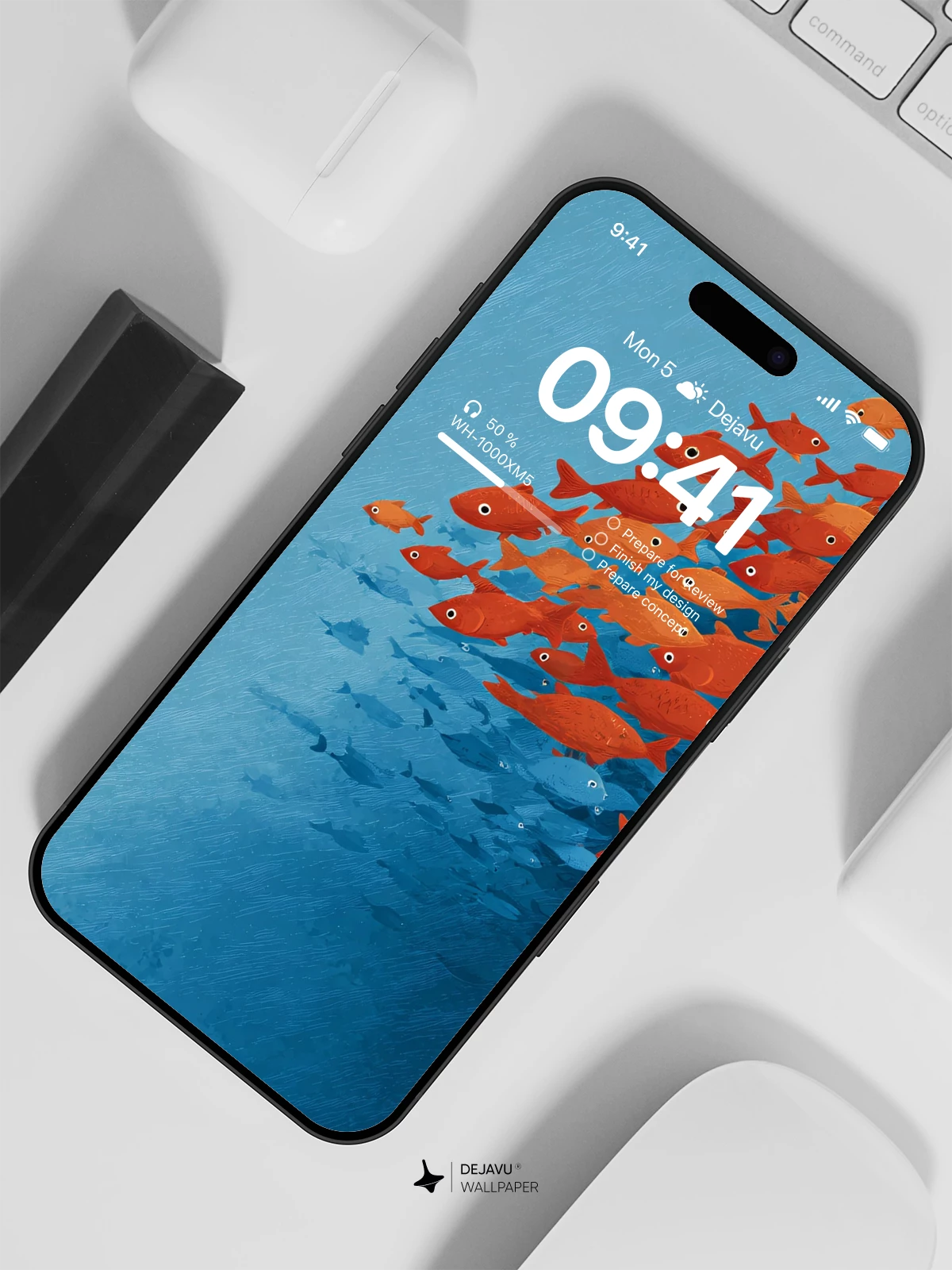 Fish School Wallpaper 4K for iPhone Lock Screen