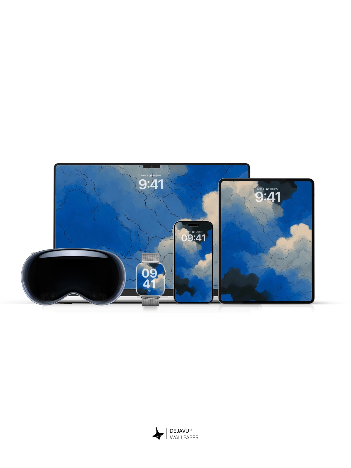 Blue Clouds Wallpaper 4K for iPhone Lock Screen