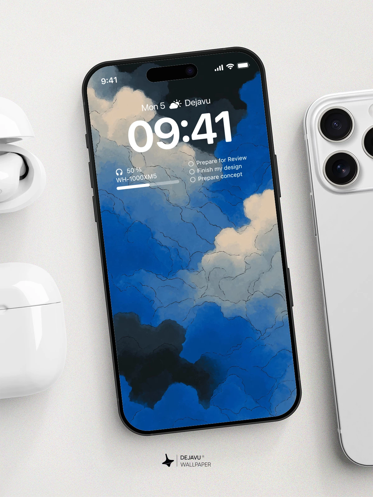 Blue Clouds Wallpaper 4K for iPhone Lock Screen