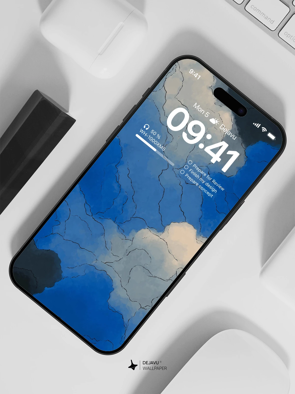 Blue Clouds Wallpaper 4K for iPhone Lock Screen