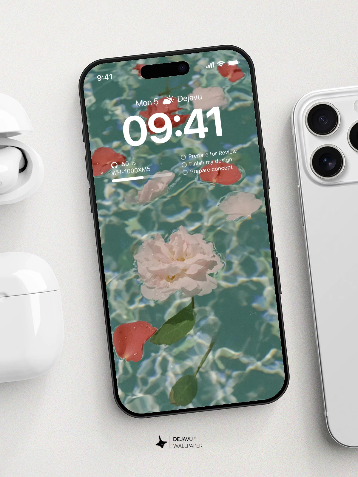 Floating Rose Petals Wallpaper 4K for iPhone Lock Screen