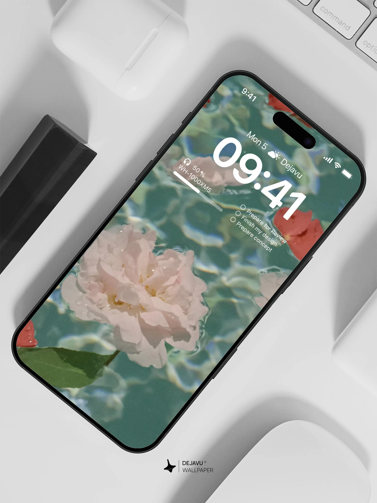 Floating Rose Petals Wallpaper 4K for iPhone Lock Screen