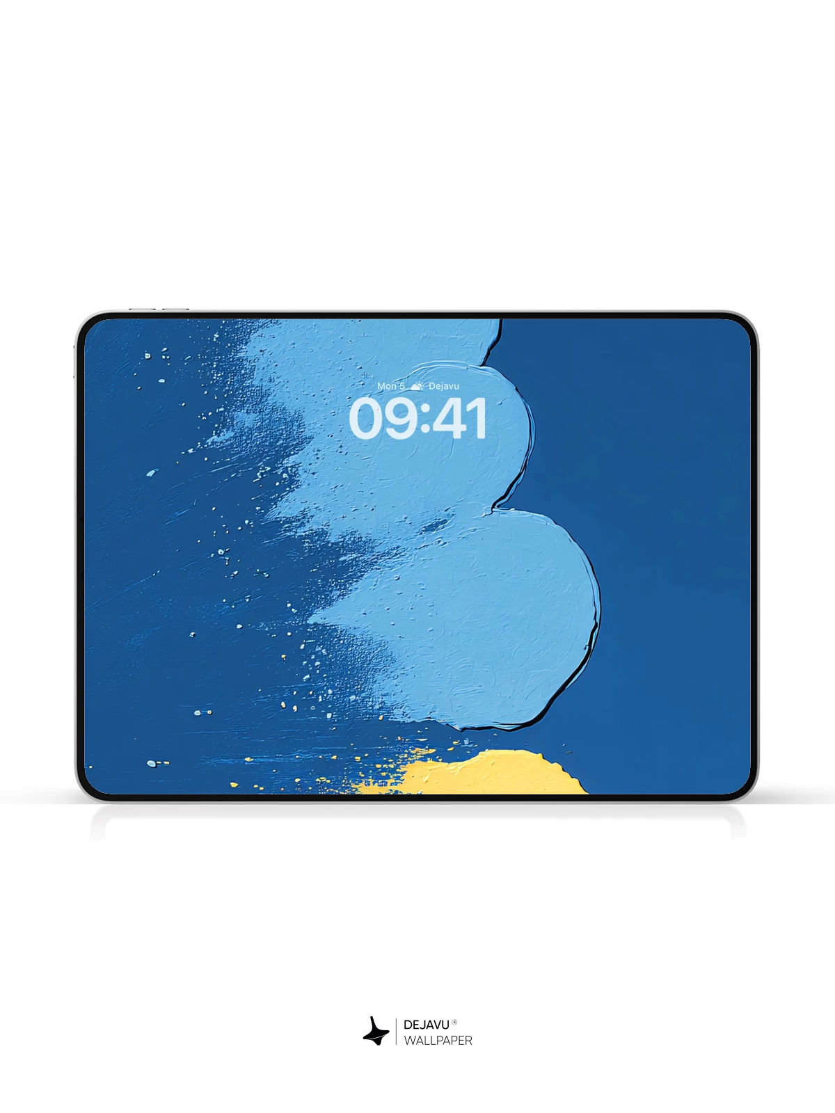 Abstract Blue and Yellow Wallpaper 4K for iPhone Lock Screen