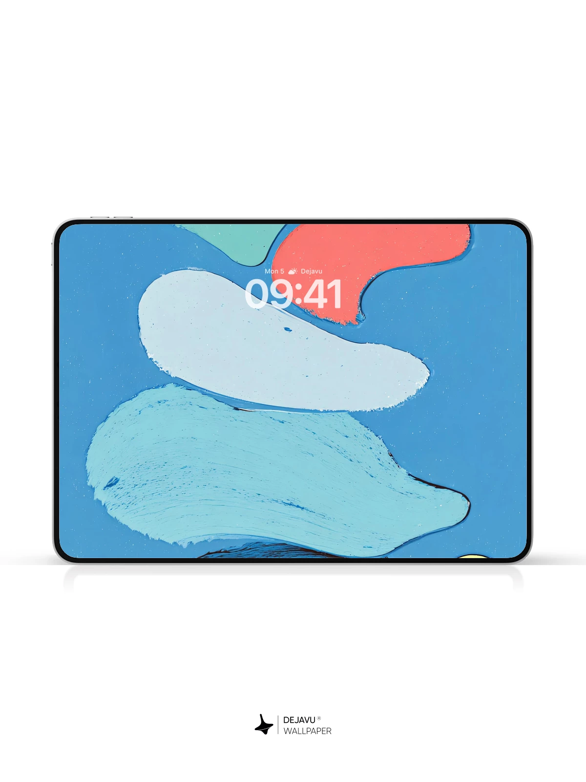 Blue Abstract Shapes Wallpaper 4K for iPhone Lock Screen