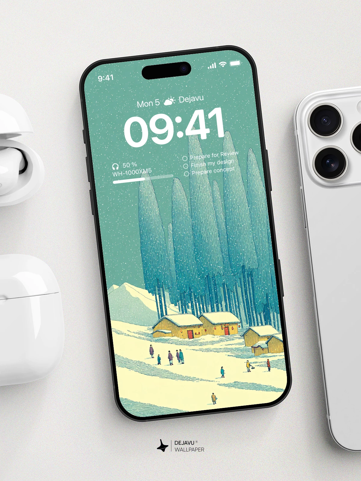 Winter Village Wallpaper 4K for Mobile Background