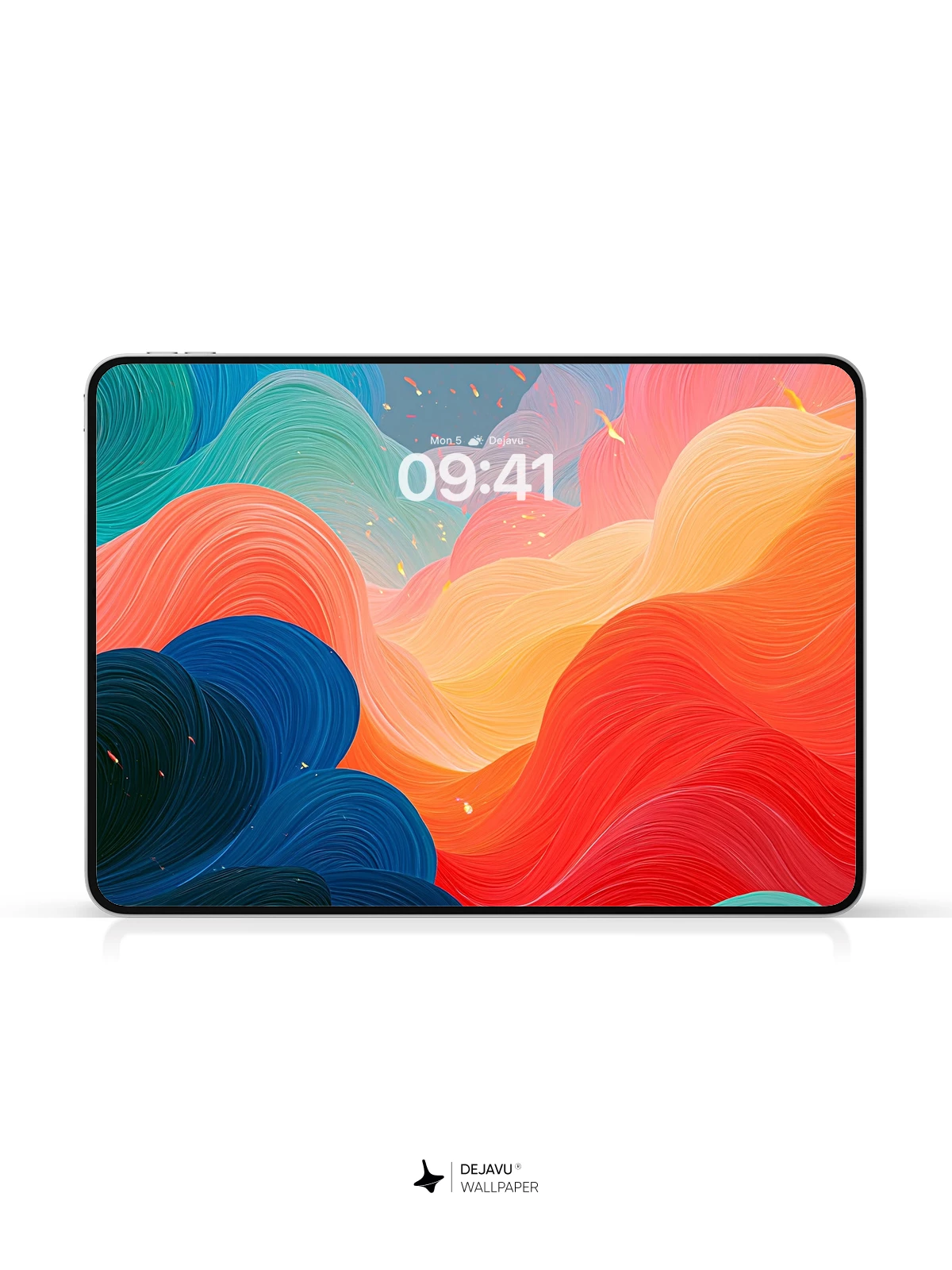 Colorful Abstract Waves Wallpaper 4K for iPhone Lock Screen