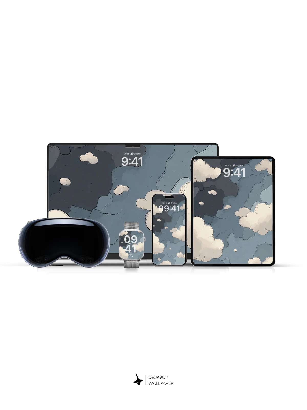 Cartoon Cloud Wallpaper 4K for iPhone Lock Screen
