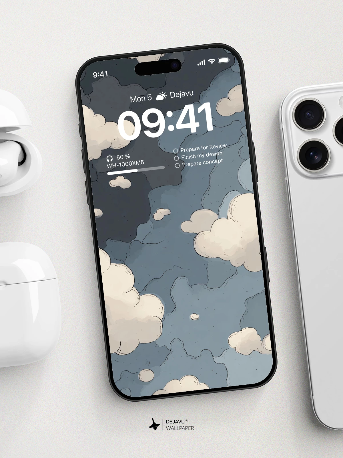 Cartoon Cloud Wallpaper 4K for iPhone Lock Screen