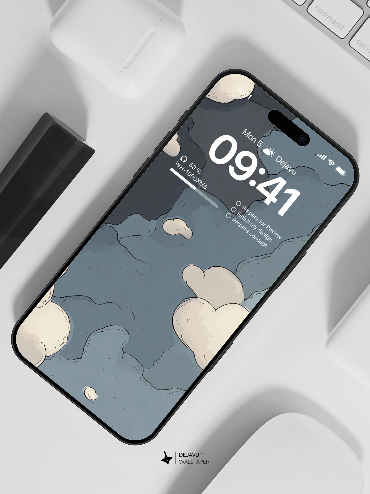 Cartoon Cloud Wallpaper 4K for iPhone Lock Screen