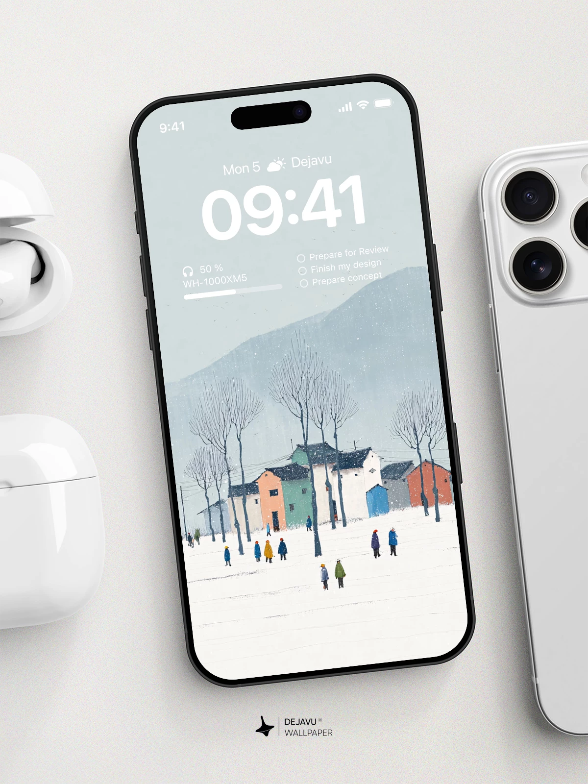 Winter Village Wallpaper 4K for iPhone Lock Screen