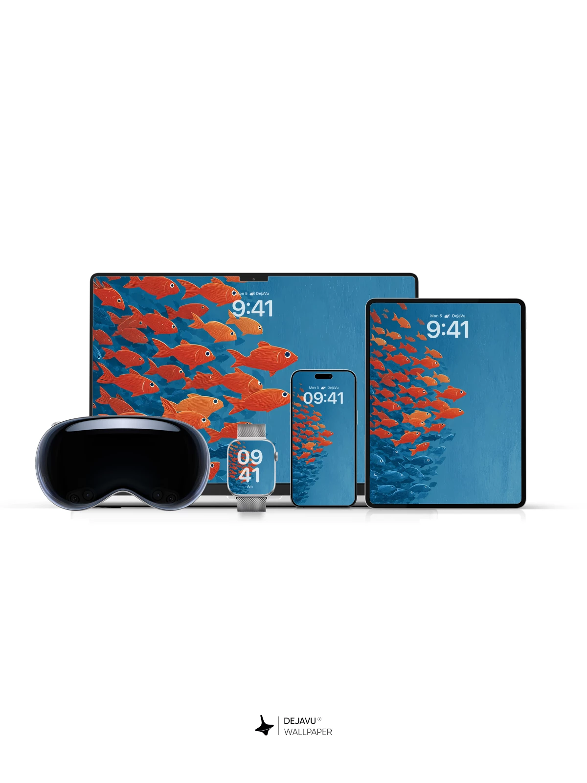 Colorful Fish School Wallpaper 4K for iPhone Lock Screen
