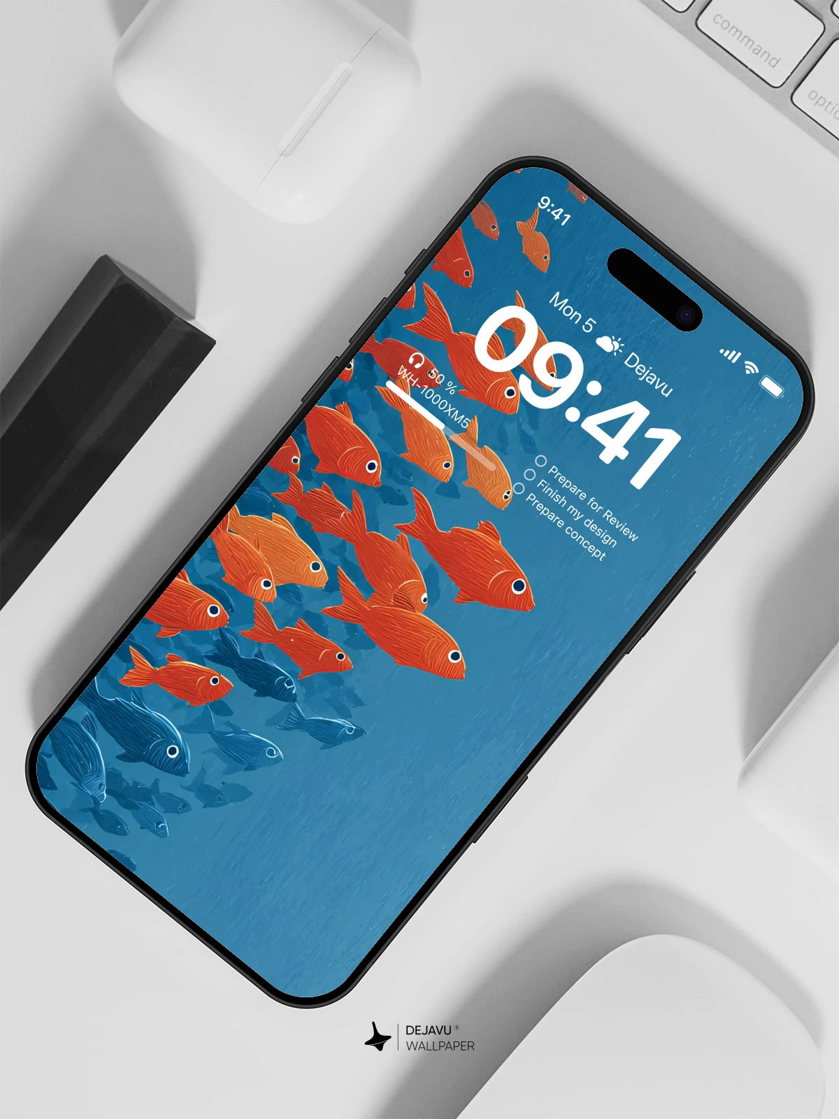Colorful Fish School Wallpaper 4K for iPhone Lock Screen